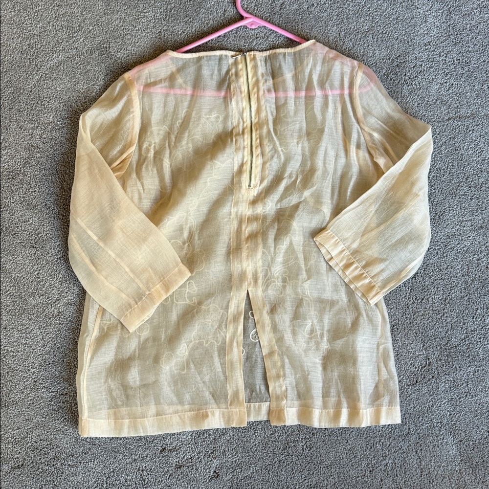 Nic + Zoe Sheer Floral Embroidered Blouse - Picture 5 of 5